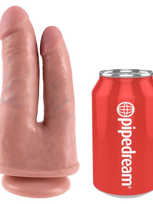 Διπλό Ρεαλιστικό Dildo 20cm με Βεντούζα King Cock - Pipedream