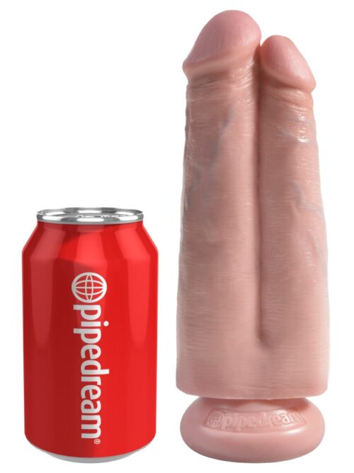 Διπλό Ομοίωμα Πέους με Βεντούζα 20cm Pipedream - King Cock Two Cocks