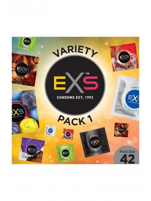 EXS Variety Pack No1 Condoms 42pcs με γεύσεις
