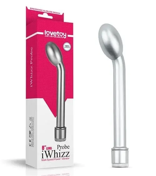 Δονητής G-Spot 21cm Αδιάβροχος i Wizz Probe Silver TOYLOVE