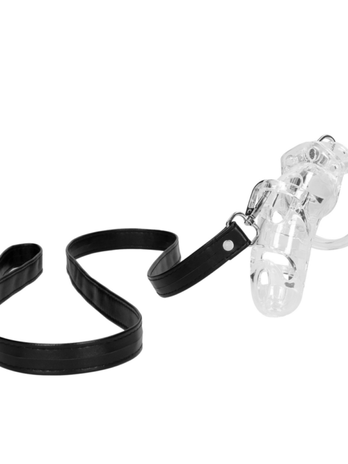 Δερμάτινο Κολάρο ManCage Leash - Black